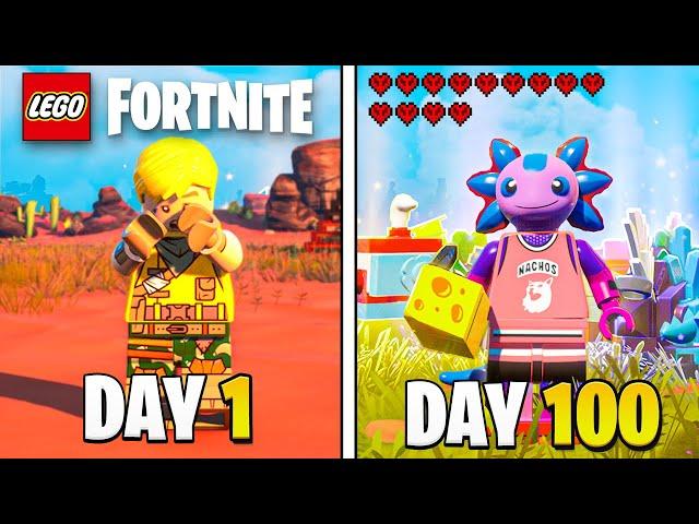 I Survived 100 Days Of Hardcore LEGO Fortnite (Part 1)