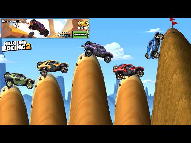 RENT-A-RAIDER NEW EVENT - Hill Climb Racing 2 Walkthrough Car Racing game [UHD]