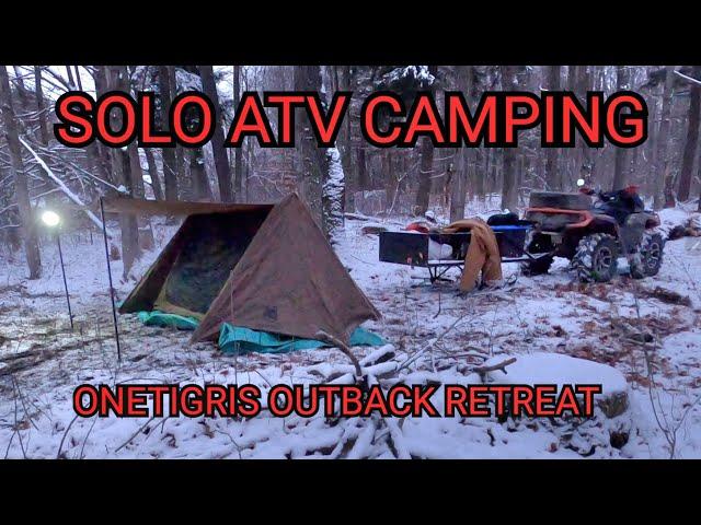 ATV Camping in the backwoods alone. Can I use the onetigris outback retreat as a hot tent?