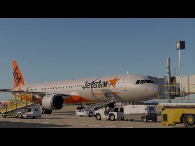 X-Plane 12 | Jetstar A321N Afternoon Arrival | Sydney | Realistic 4K Graphics