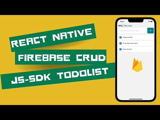 React Native/Expo Firebase Cloud Firestore CRUD Operation (Todo list app)