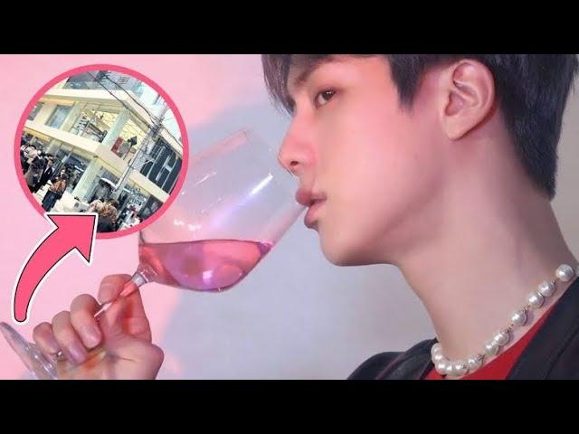 BTS NEWS TODAY!!BTS Jin’s Alcohol Brand Pop-Up Store Draws Huge Crowd Despite No Promotion,,