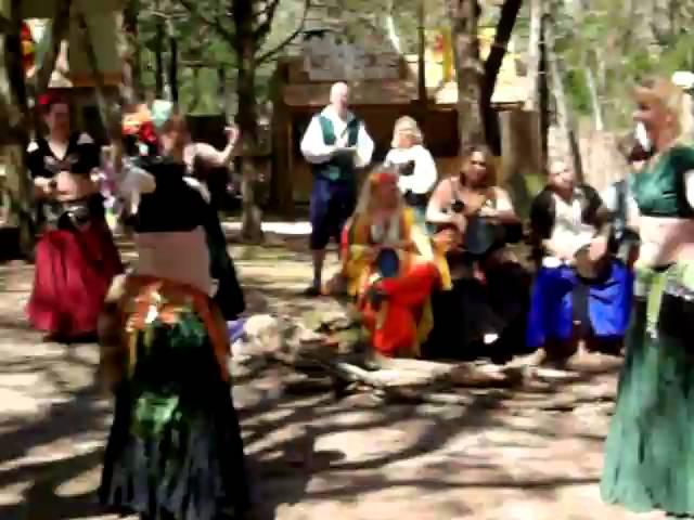 jeanie on drums.. belly dancing, sherwoodforest faire 03/28/2010