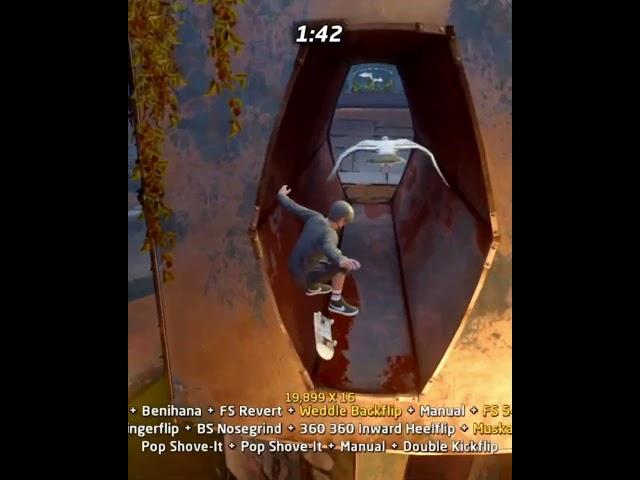 This Line Is Insane! One Epic Combo Down Mall's Entire Level - Tony Hawk's Pro Skater 1 + 2 #short