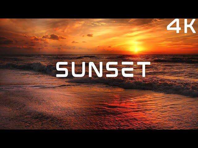 Sunset Time Lapse 4K - Sunrise from Sunset Sky,Clouds Moving Background With Music