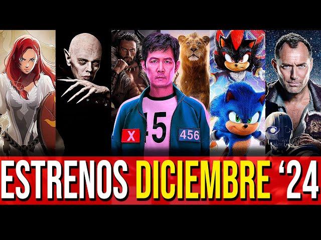 Mejores Estrenos de Diciembre 2024 en Netflix, HBO, Amazon Prime Video, Disney+ y Cines