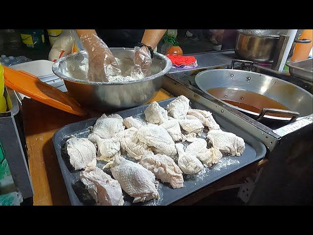 Filipino Street Food | Fried CHICKEN and KWEK KWEK at LITEX Market, Quezon City, Philippines