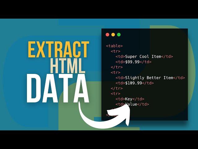 Parsing HTML Tables with Python to a Dictionary