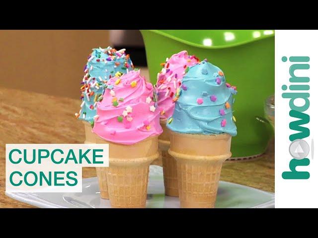 Birthday Cake Ideas: How to make cupcakes in ice cream cones