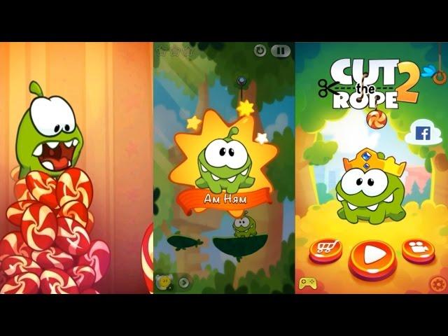 Ам Ням. Cut the Rope 2 - #1 Прохождение на 3 звезды! Детское видео про прожорливого Монстрика:)