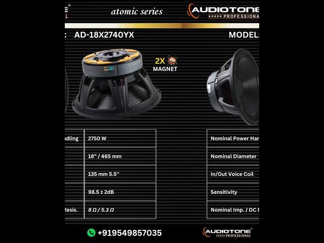 Audiotone (atomic series) 3100Wattage Subwoofer. #audiotone #djset #speaker #djsetup #subwoofer