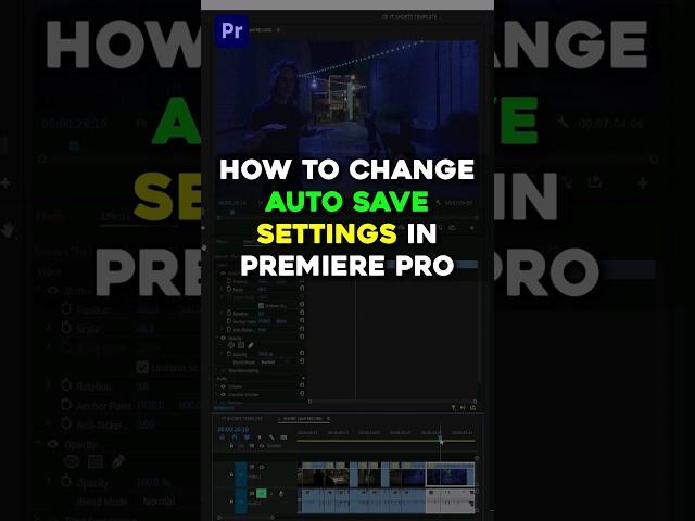 How to Setup AUTO SAVE in Premiere Pro!  #premierepro #tutorial #kylerholland