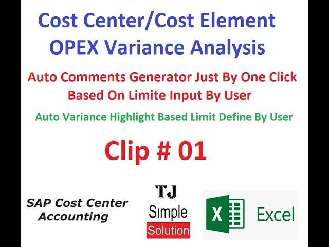 Excel-Variance Analysis-01 - OPEX : Auto Comments Generator on Variance - Urdu/Hindi