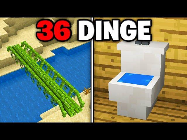 36 DINGE in MINECRAFT die du wirklich BAUEN kannst!