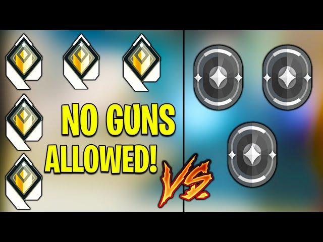 Valorant: 3 Iron vs 5 Radiant, BUT Radiant CAN'T USE GUNS!