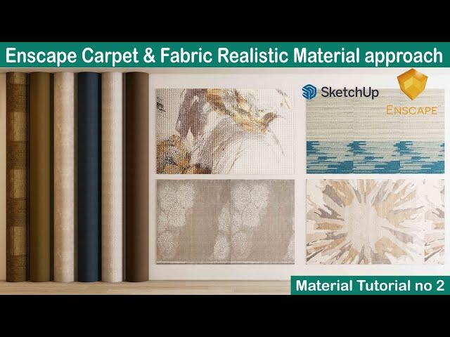 Enscape Carpet & Fabric Realistic Material approach  | Enscape materials SketchUp Tutorial