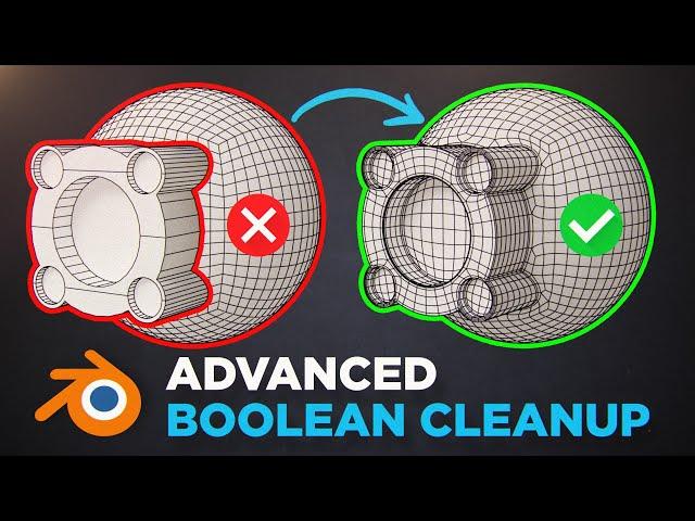 Advanced Boolean Cleanup On Curved Surfaces - Perfect Shading & Topology