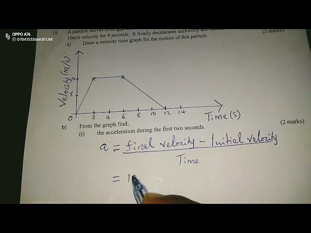 LINEAR MOTION: VELOCITY TIME GRAPHS (FORM 2 MATHEMATICS)