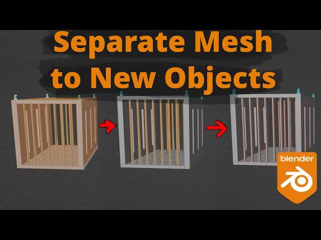 Blender 3.2 - Separate / Split Parts of a Mesh into Multiple Objects