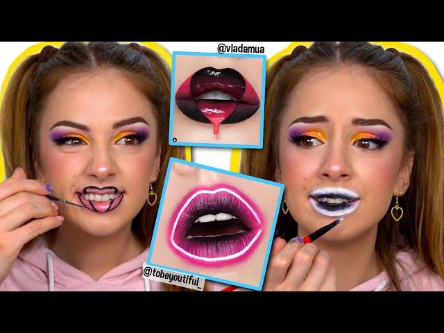 I TRIED RECREATING INSTAGRAM LIP ART