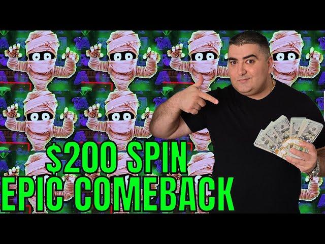 EPIC JACKPOT & COMEBACK On High Limit Mo Mummy Slot - $200 Spins