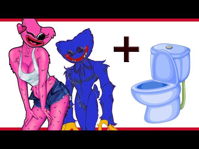 Kissy Missy + Huggy Wuggy + TOILET = ? | Poppy Playtime Animation meme