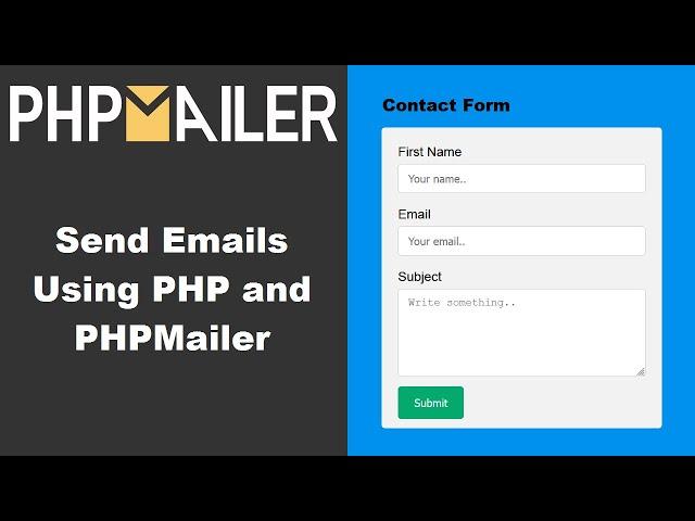 How to Send Emails using PHP and PHPMailer | Create Contact Forms and Send Emails From Gmail Account