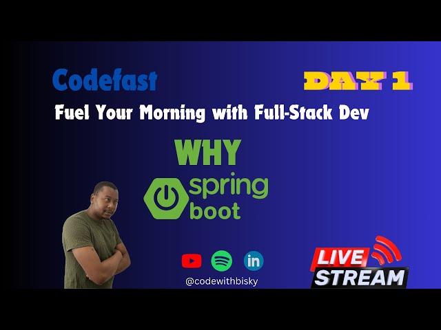 Live Stream: Spring Boot Essentials - Day 1 of Codefast