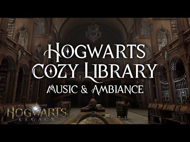 Hogwarts Cozy Library Ambiance | One Hour of Relaxing Music from Sunrise to Night Scenes