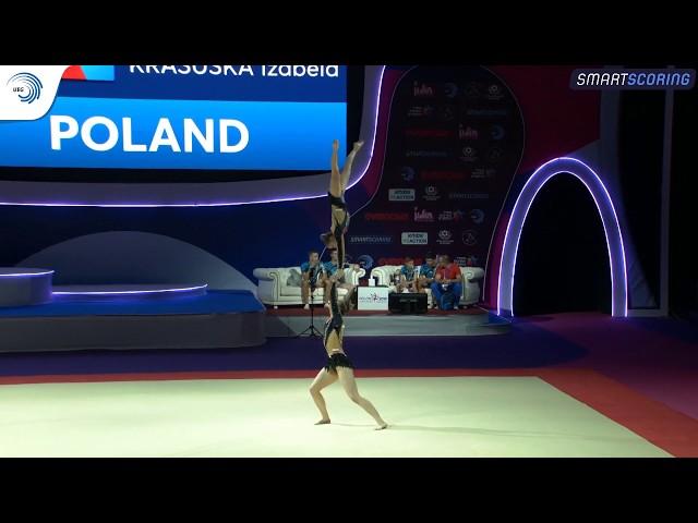 Kamila BRYSKIEWICZ & Izabela KRASUSKA (POL) - 2019 junior Europeans, balance final