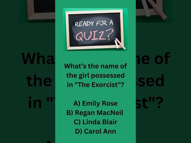 Story of Regan MacNeil: 'The Exorcist's Iconic Victim #shorts #viral #quiz