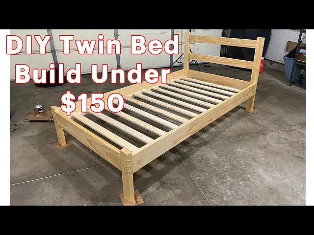 DIY Twin Bed Build for under $150 with my Daughter DIY Simple Rustic