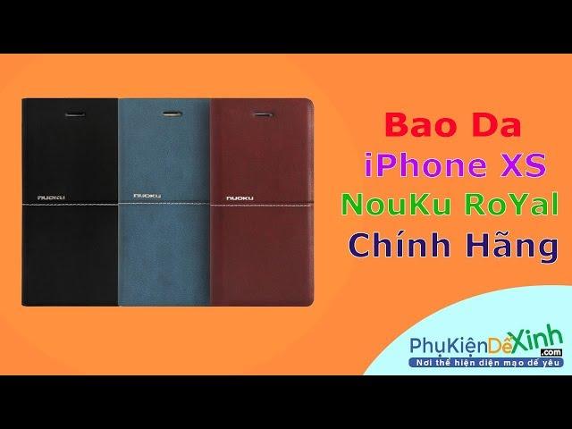 Bao Da iPhone XS NouKu RoYal Cao Cấp Chính Hãng