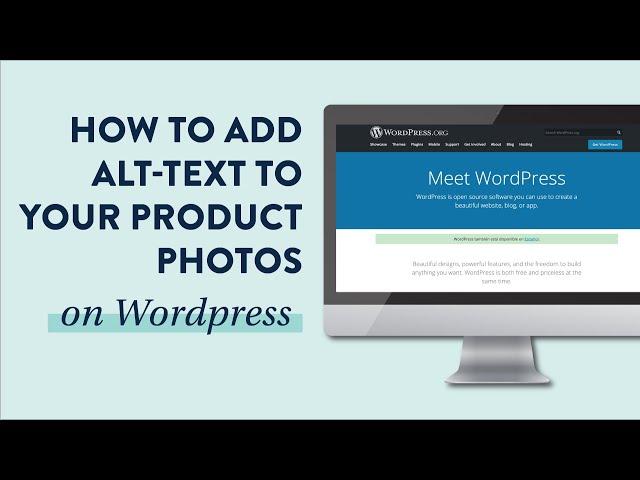 How to add Alt text to Product Images Using Wordpress