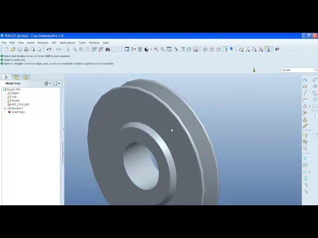 HOW TO MAKE PULLEY IN PRO ENGINEER 5 0