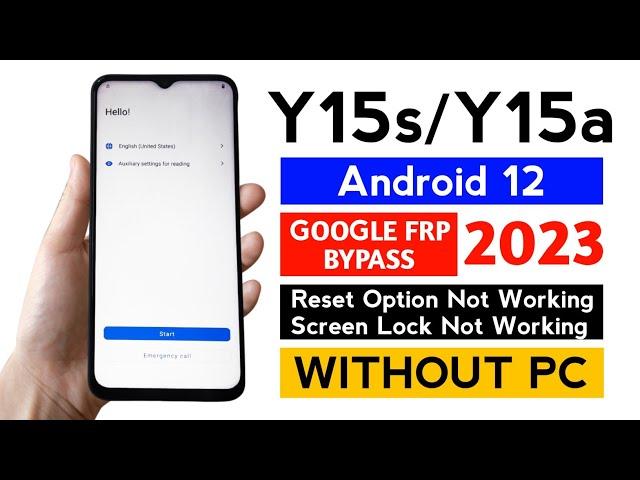 Vivo Y15s/Y15a Gmail/Frp Bypass Android 12 WITHOUT PC