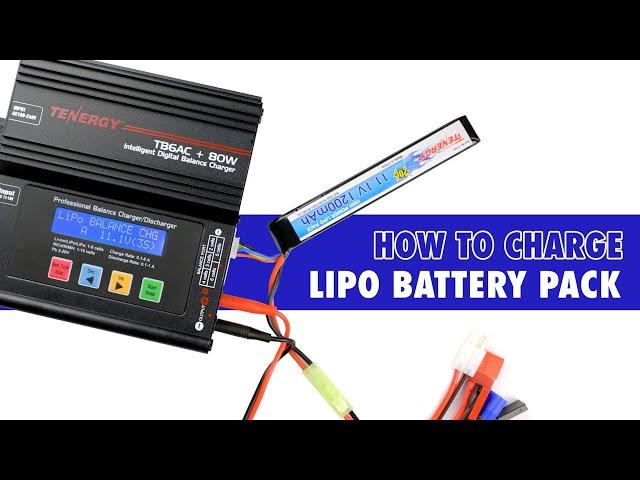 How to charge & discharge LiPo/LiFe/Li-ion packs with Tenergy's TB6AC+80W charger