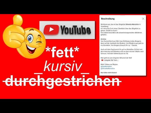 Videobeschreibungen von YouTube besser gestalten