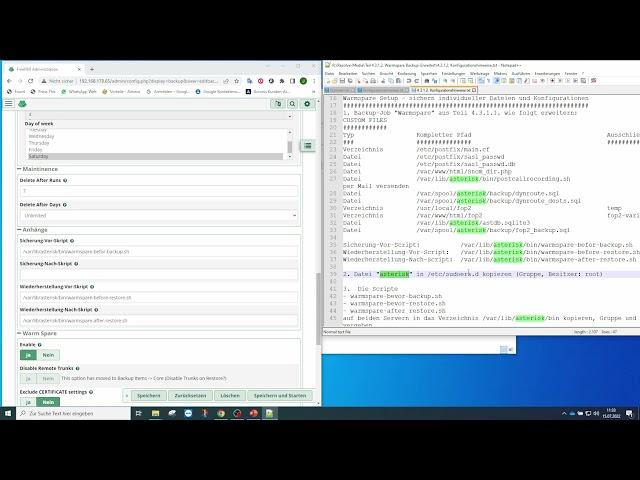 Themenreihe FreePBX-Asterisk-Teil 4.3.1.2. Warmspare Backup-Erweitert
