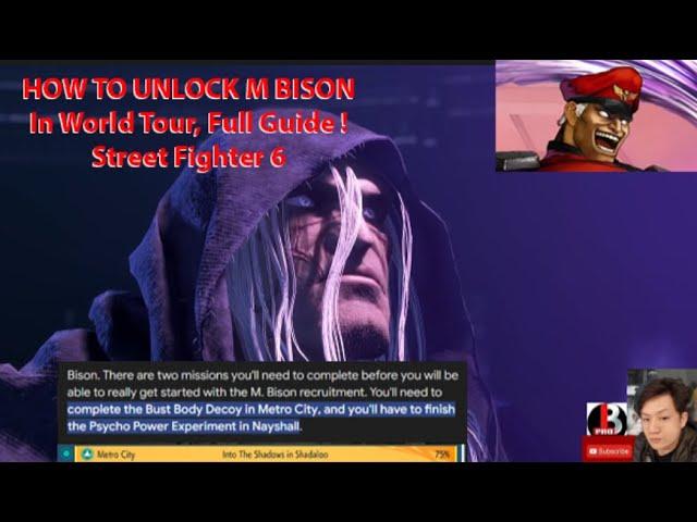 How To Unlock M Bison Street Fighter 6 World Tour ! Full Guide !