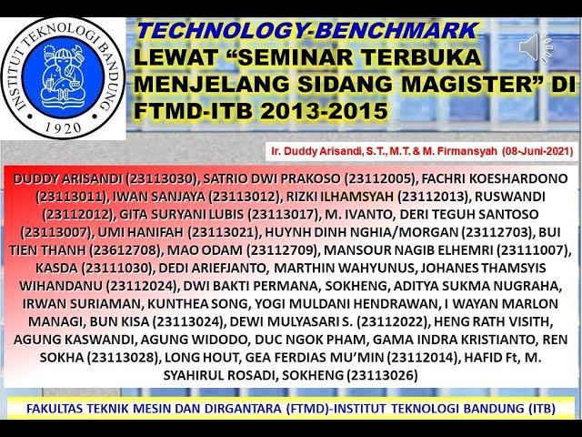 Technology Benchmark Lewat Seminar Terbuka Menjelang Sidang Magister di FTMD-ITB_ATS_Duddy Arisandi