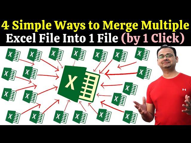  4 Easy Ways to Combine & Merge Multiple Excel File Data Into One With VBA Code (by One Click)