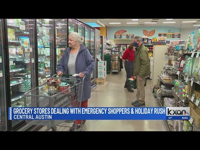 Grocery stores tell people not to panic buy ahead of Arctic freeze