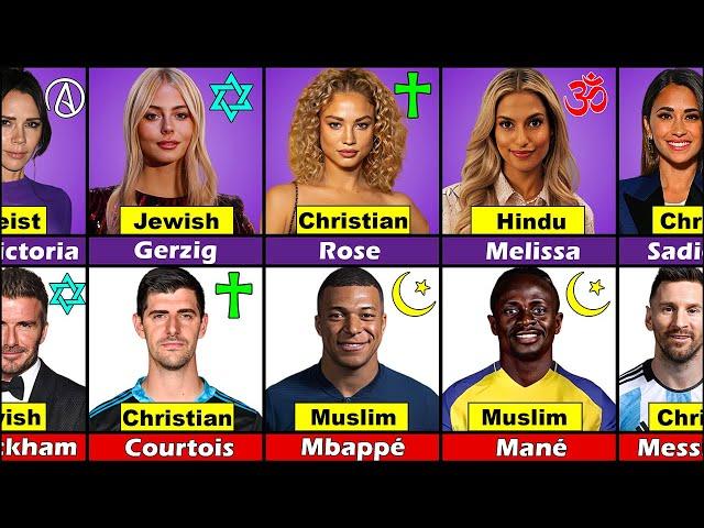 Religion Comparison: Famous Footballers and Their Wives/Girlfriends  FT. Messi and Antonela...