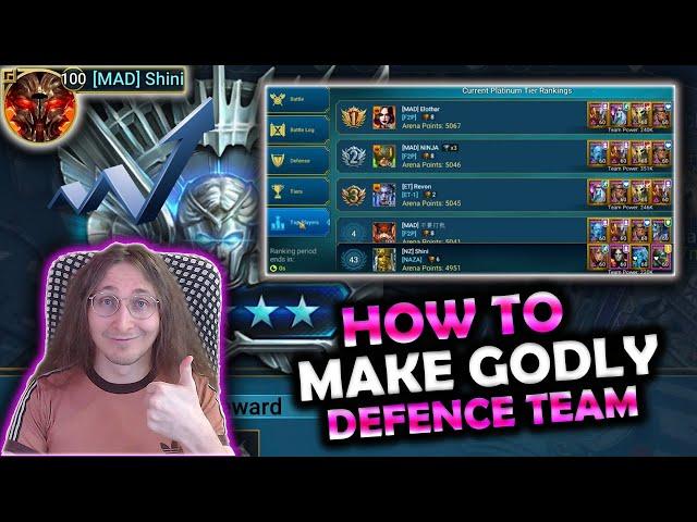 How To Make Your Best Defence Team To Climb In Tag Team And Classic Arena!! Raid Shadow legends