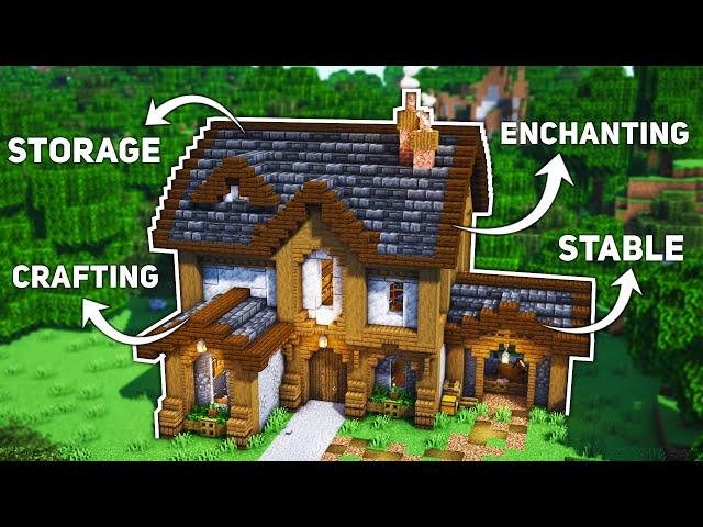 Minecraft: Large Farmhouse Tutorial (how to build)