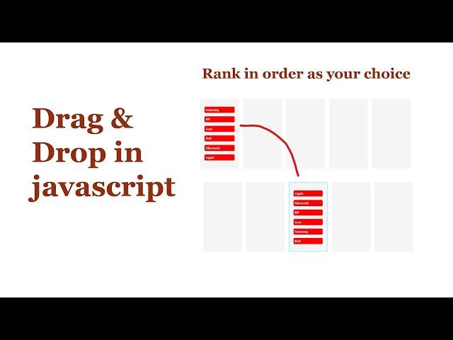 Drag and drop all function in javascript