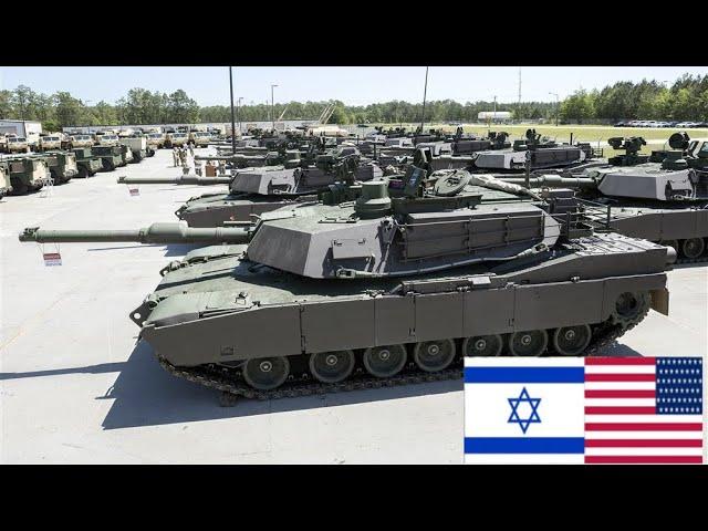 US tests hundreds of armored tanks, before being sent for Israel battle