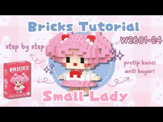 HOW TO BUILD CHIBI USA "SMALL LADY" BRICKS MINI LEGO W2601-24 | Bricks Tutorial (Bahasa Indonesia)