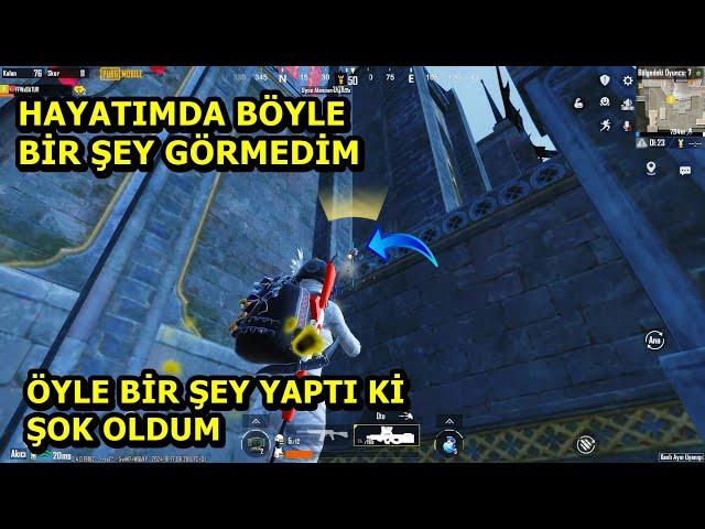 HAYATIMDA BÖYLE BİR ŞEY GÖRMEDİM ! ÖYLE BİR ŞEY YAPTI Kİ ŞOK OLDUM  SOLO SQUAD PUBG MOBİLE